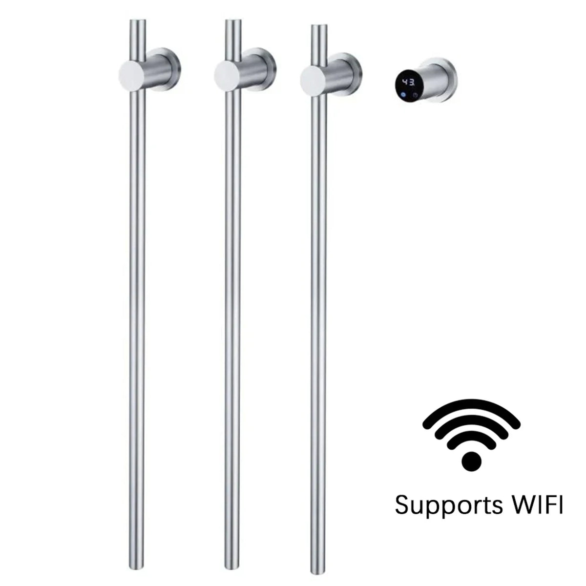 Heated Towel Rack Wall Mounted Bathroom Warmer With Digital Control Stainless Steel Bar - Image 10