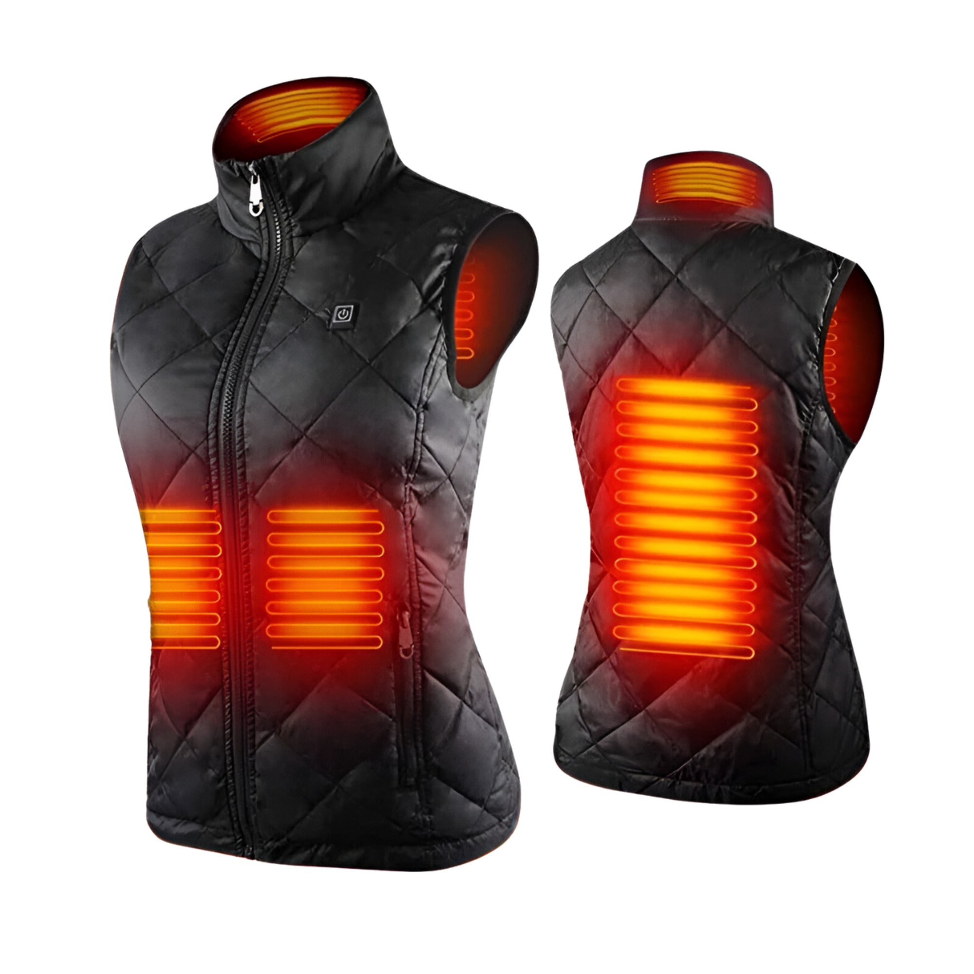 Heated Vest Adjustable Quilted Sleeveless Zip-Front - Image 1
