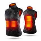 Heated Vest Adjustable Quilted Sleeveless Zip-Front - Image 3