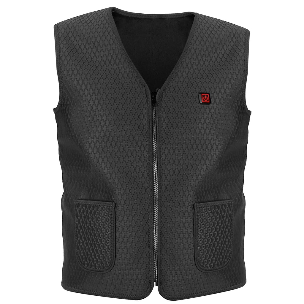Heated Vest Women Electric Sleeveless Quilted With Front Zipper And Pockets - Image 3
