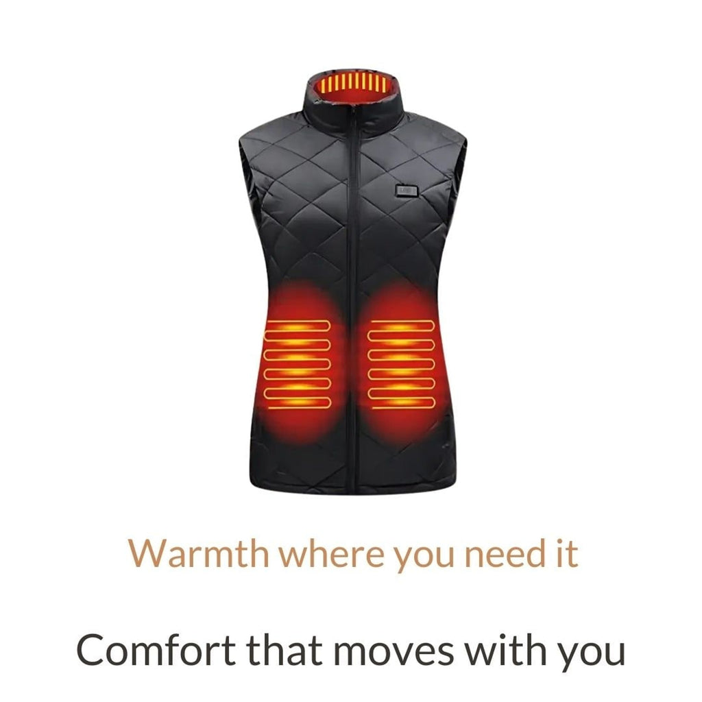 Heated Vest Women For With USB Rechargeable Battery Powered Electric Quilted Slim Fit - Image 3