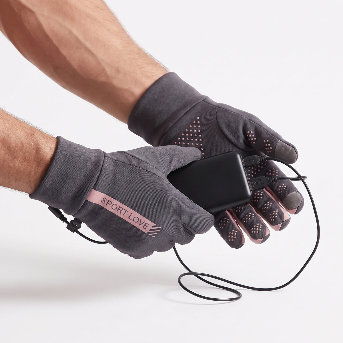 Heated Gloves For Winter With Usb Powered Heating System - angle