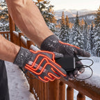 Heated Gloves For Winter With Usb Powered Heating System - in-use