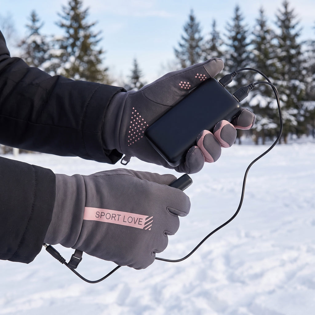 Heated Gloves For Winter With Usb Powered Heating System - scale