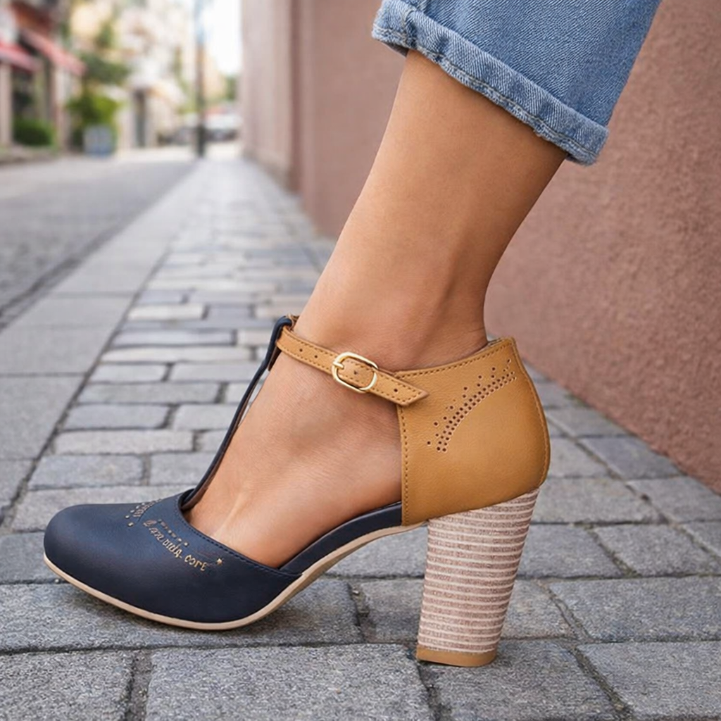 NOVA | Women Orthopedic Comfortable  Heel Sandals – Block Heel Shoes