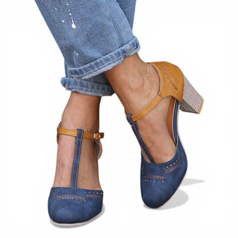 NOVA | Women Orthopedic Comfortable  Heel Sandals – Block Heel Shoes