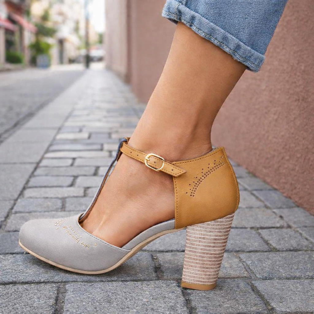 NOVA | Women Orthopedic Comfortable  Heel Sandals – Block Heel Shoes