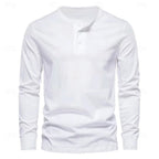 Henley Shirt with Adjustable Long Sleeve and Relaxed Fit - Image 3