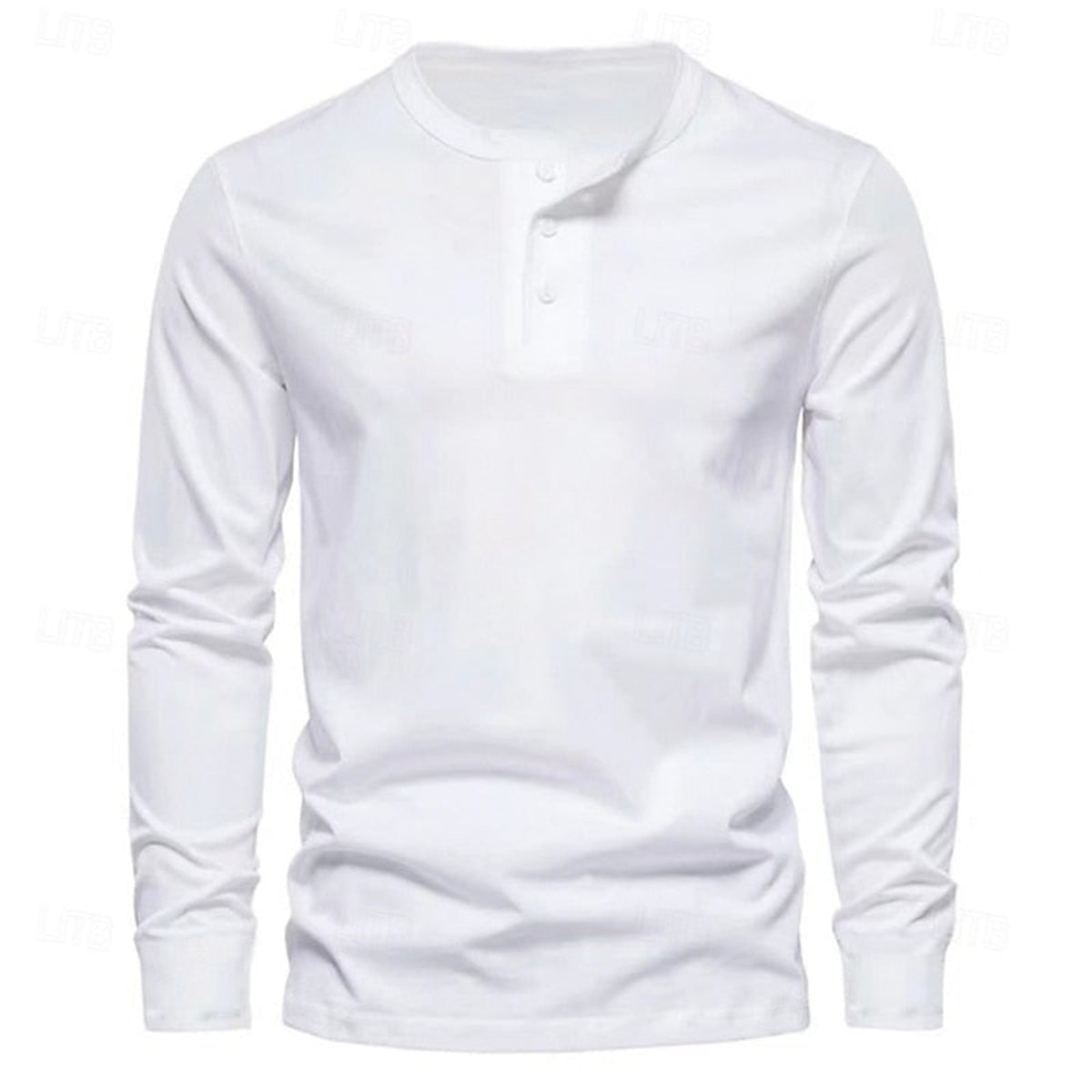Henley Shirt with Adjustable Long Sleeve and Relaxed Fit - Image 3
