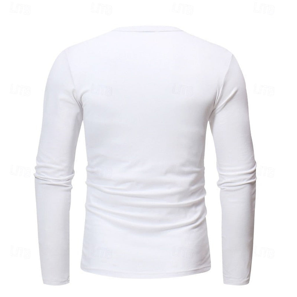 Henley Shirt with Adjustable Long Sleeve and Relaxed Fit - Image 4