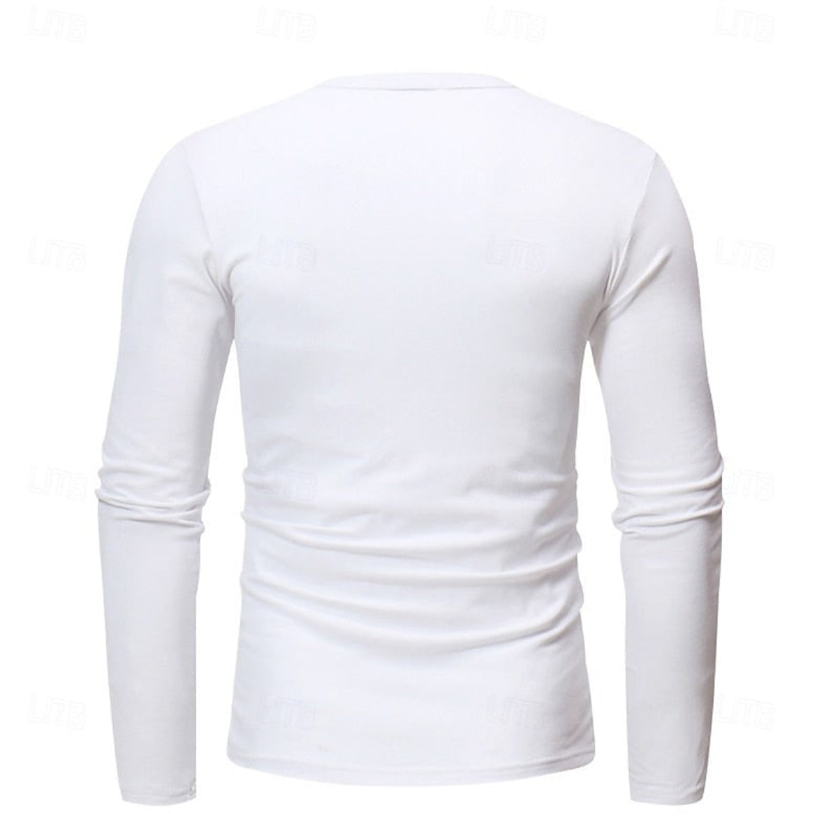 Henley Shirt with Adjustable Long Sleeve and Relaxed Fit - Image 4