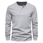 Henley Shirt with Adjustable Long Sleeve and Relaxed Fit - Image 6
