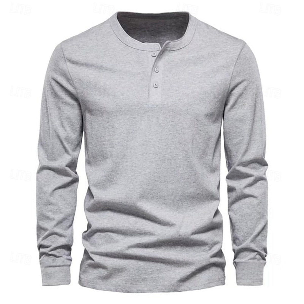 Henley Shirt with Adjustable Long Sleeve and Relaxed Fit - Image 6
