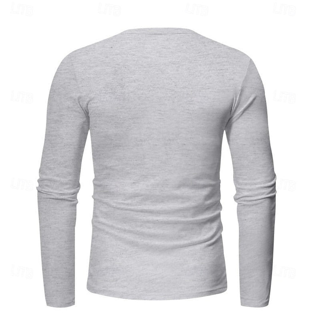 Henley Shirt with Adjustable Long Sleeve and Relaxed Fit - Image 7