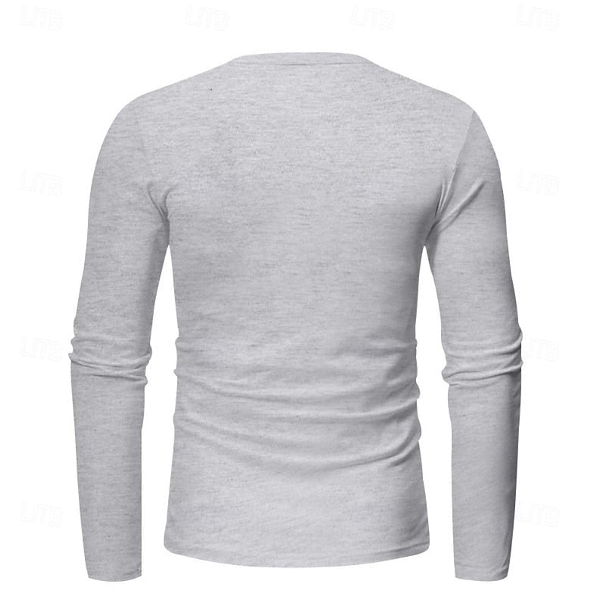 Henley Shirt with Adjustable Long Sleeve and Relaxed Fit - Image 7