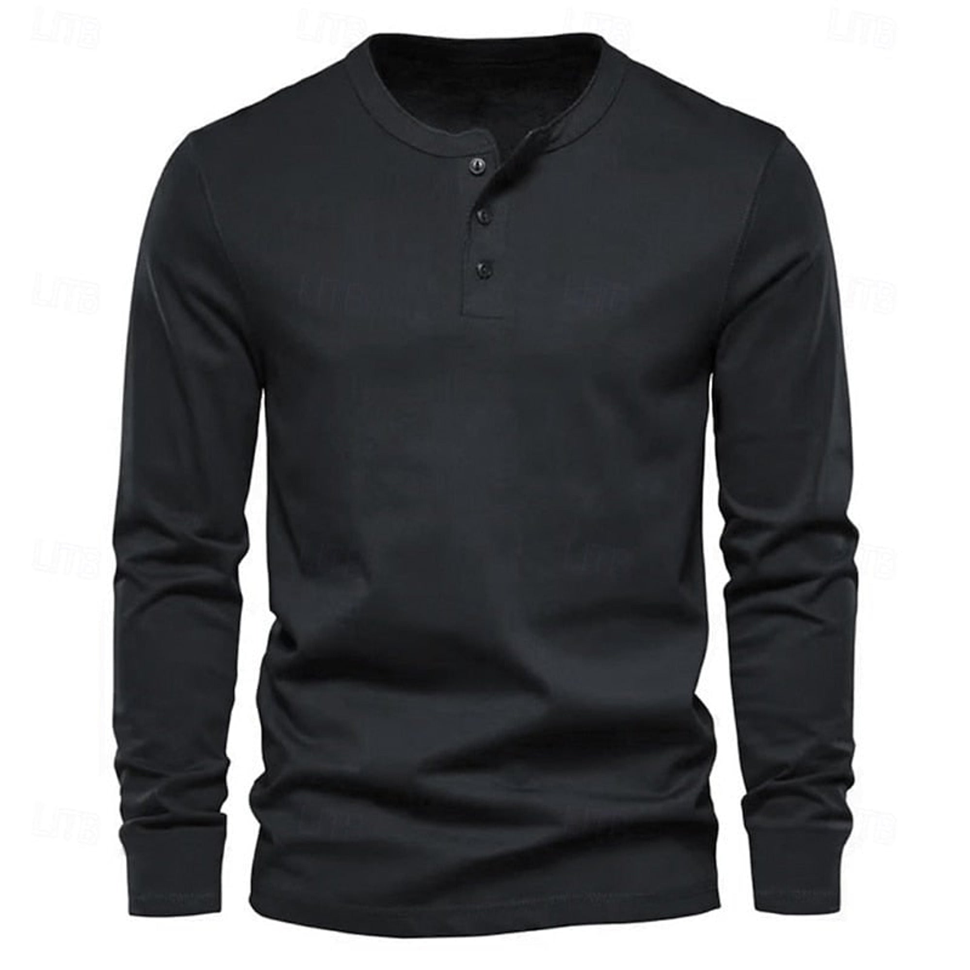 Henley Shirt with Adjustable Long Sleeve and Relaxed Fit - Image 9