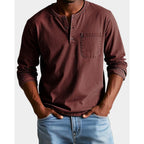 Henley Shirt with Relaxed Fit and Chest Pocket - Image 10