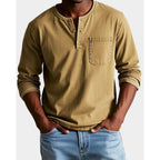Henley Shirt with Relaxed Fit and Chest Pocket - Image 4