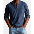 Henley Shirt with Relaxed Fit and Chest Pocket - Image 8