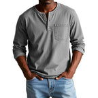 Henley Shirt with Relaxed Tailored Fit and Chest Pocket - Image 4