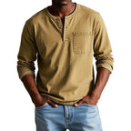 Henley Shirt with Relaxed Tailored Fit and Chest Pocket - Image 7