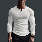 Henley Shirt with Streamlined Slim Fit and Button-Front - Image 6