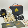 High-End Portable Resin Chess Set With Leather Board And Handbag - Image 4