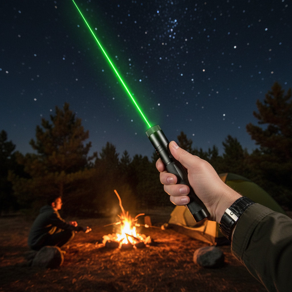 High Power Laser Pointer Pen With Adjustable Focus Ring Safety Key Lock And Rechargeable USB Battery - Image 1