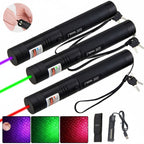 High Power Laser Pointer Pen With Adjustable Focus Ring Safety Key Lock And Rechargeable USB Battery - Image 5
