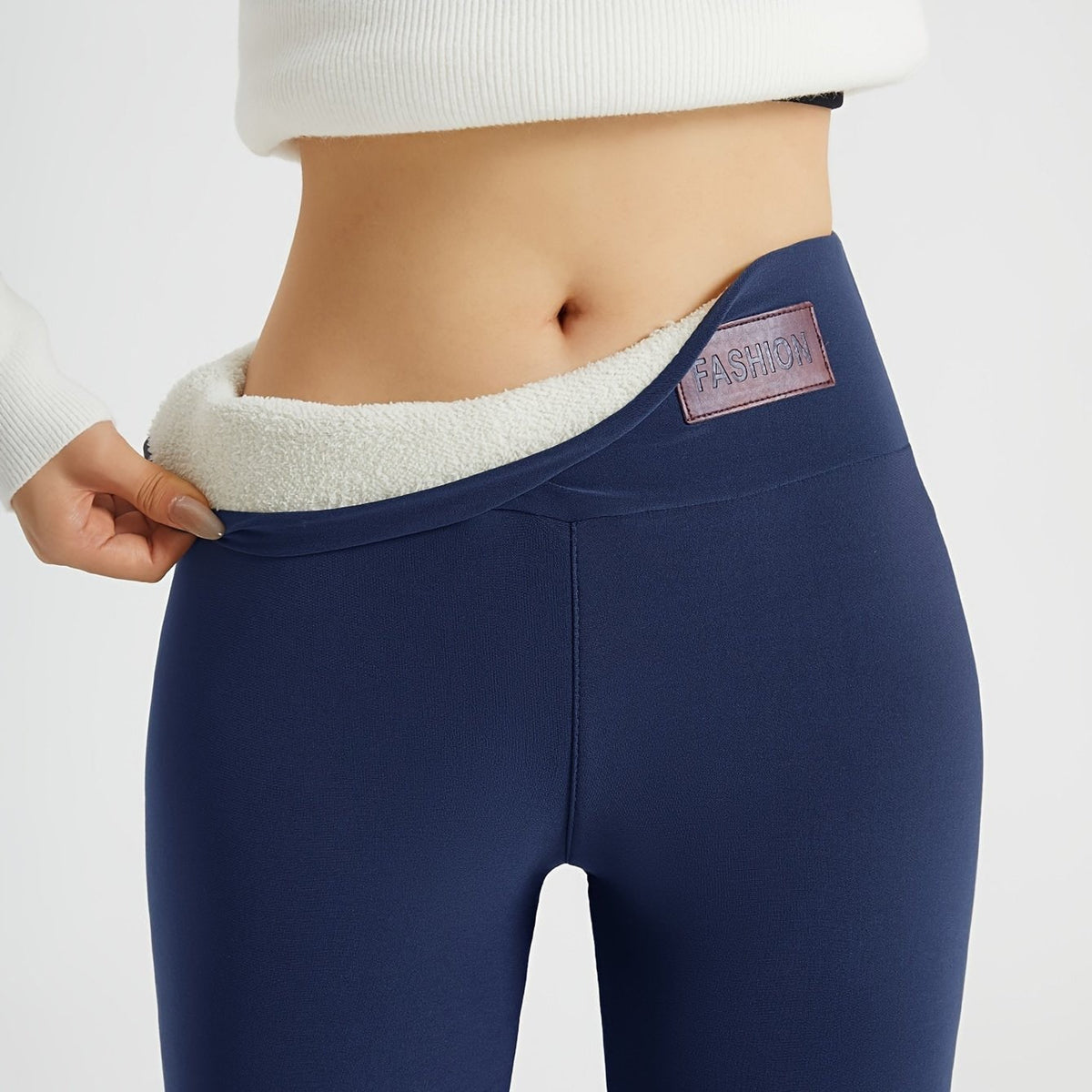 High Waist Fleece Lined Leggings with Plush Sherpa and Fit - Image 6
