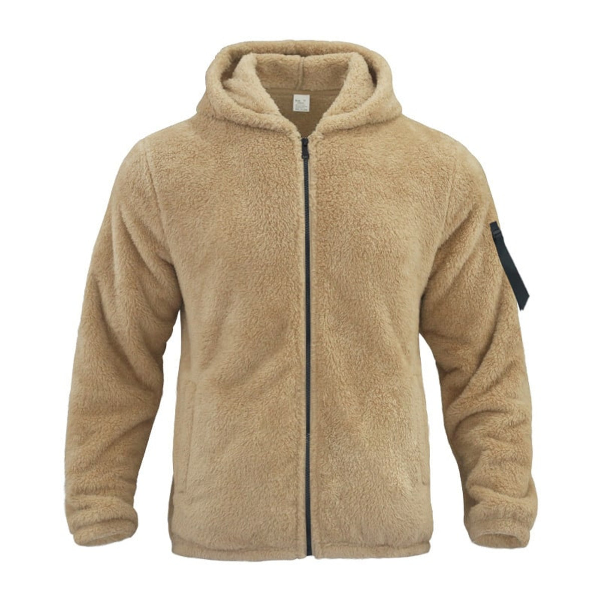 Hooded Fleece Jacket with Plush Casual Fit and Full-Zip Front - Image 1