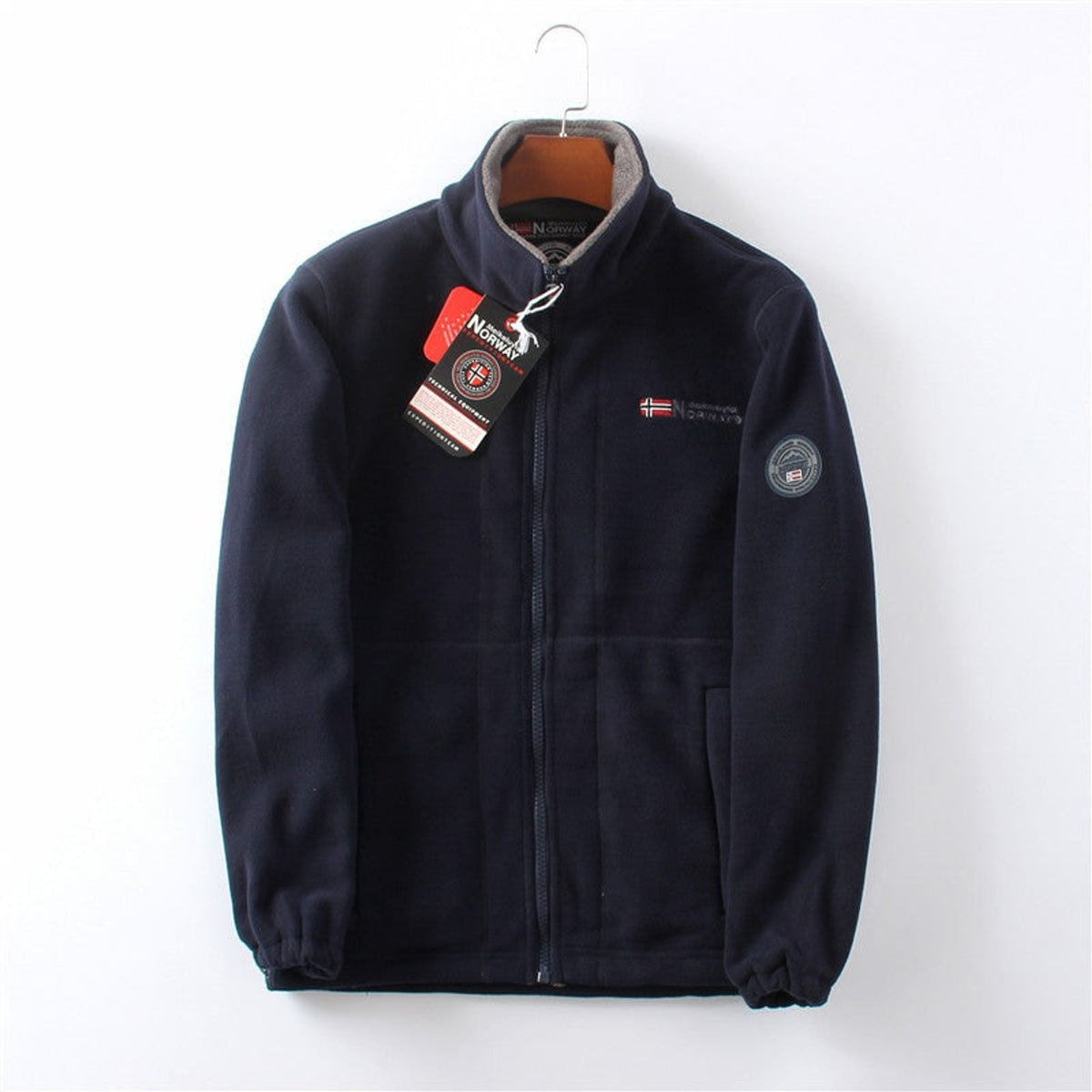 Hooded Fleece Jacket with Windproof Sherpa Design and Full Zip - Image 6