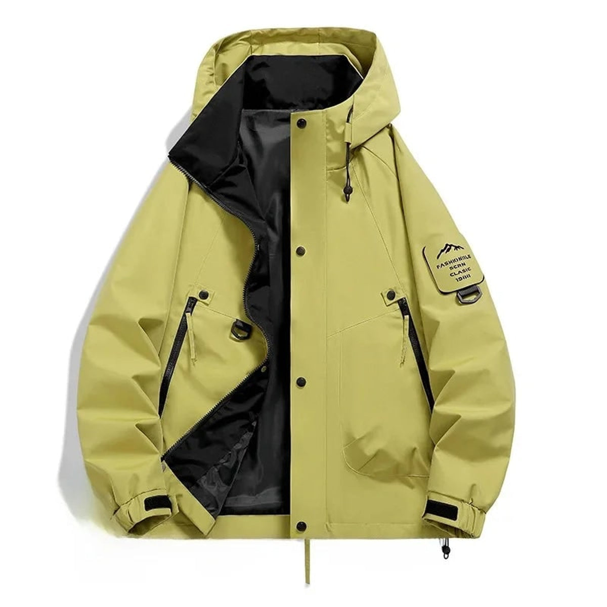 Hooded Ski Jacket with Loose Fit Design and Long Sleeves - Image 1