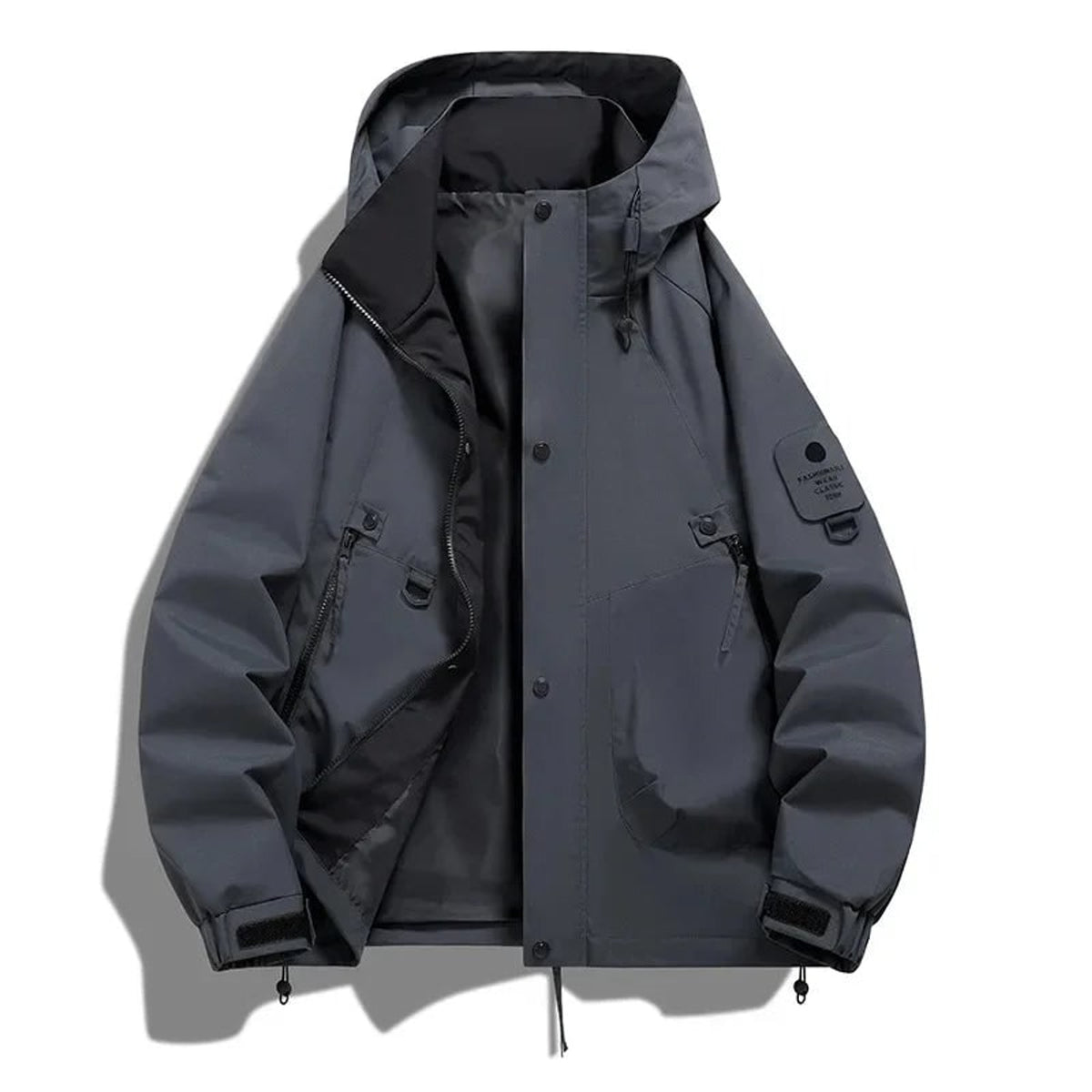 Hooded Ski Jacket with Loose Fit Design and Long Sleeves - Image 2