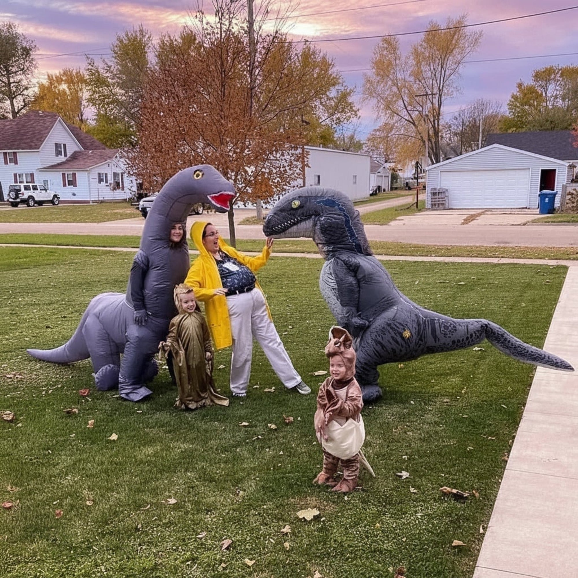 Inflatable Dinosaur Costume Party Costume For Halloween With Long Neck Dino Design Lightweight & Durable Instant Dino Impact Wear - Image 5