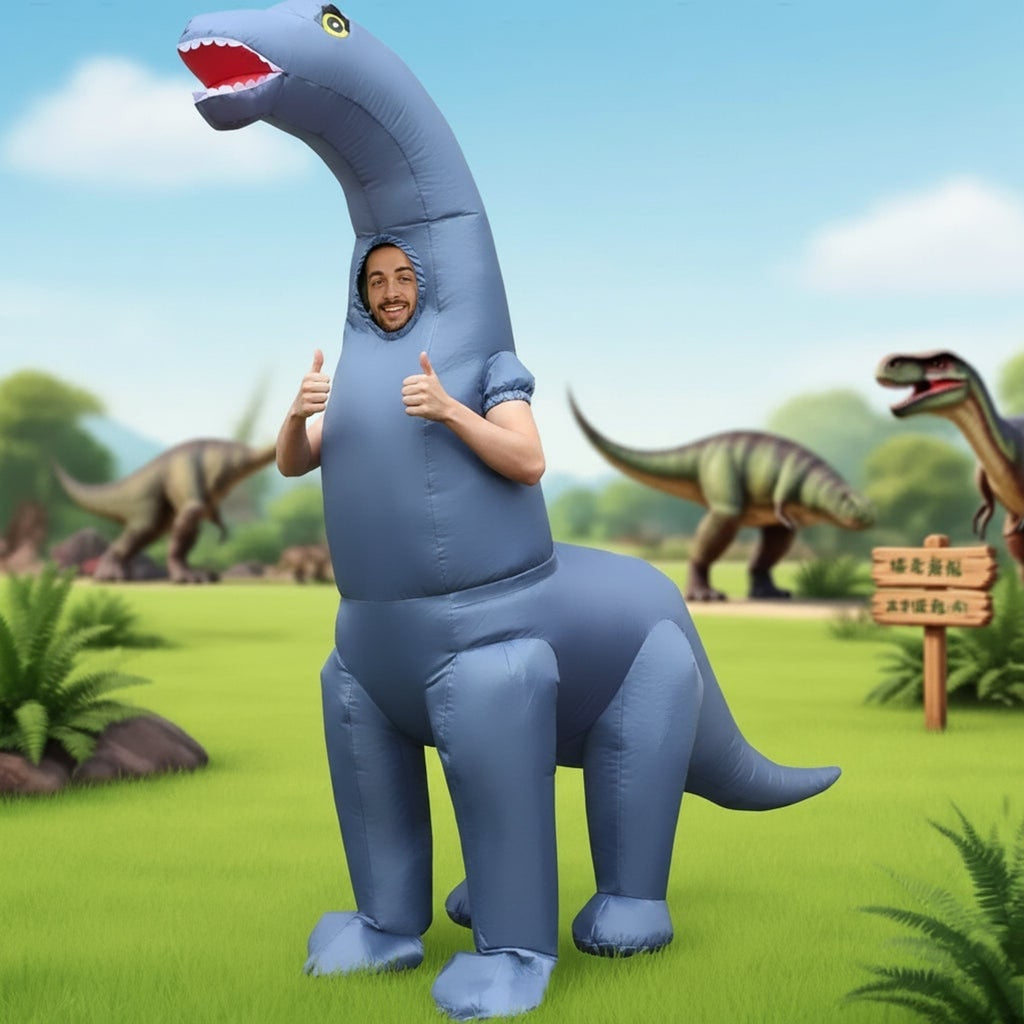 Inflatable Dinosaur Costume Party Costume For Halloween With Long Neck Dino Design Lightweight & Durable Instant Dino Impact Wear - Image 2