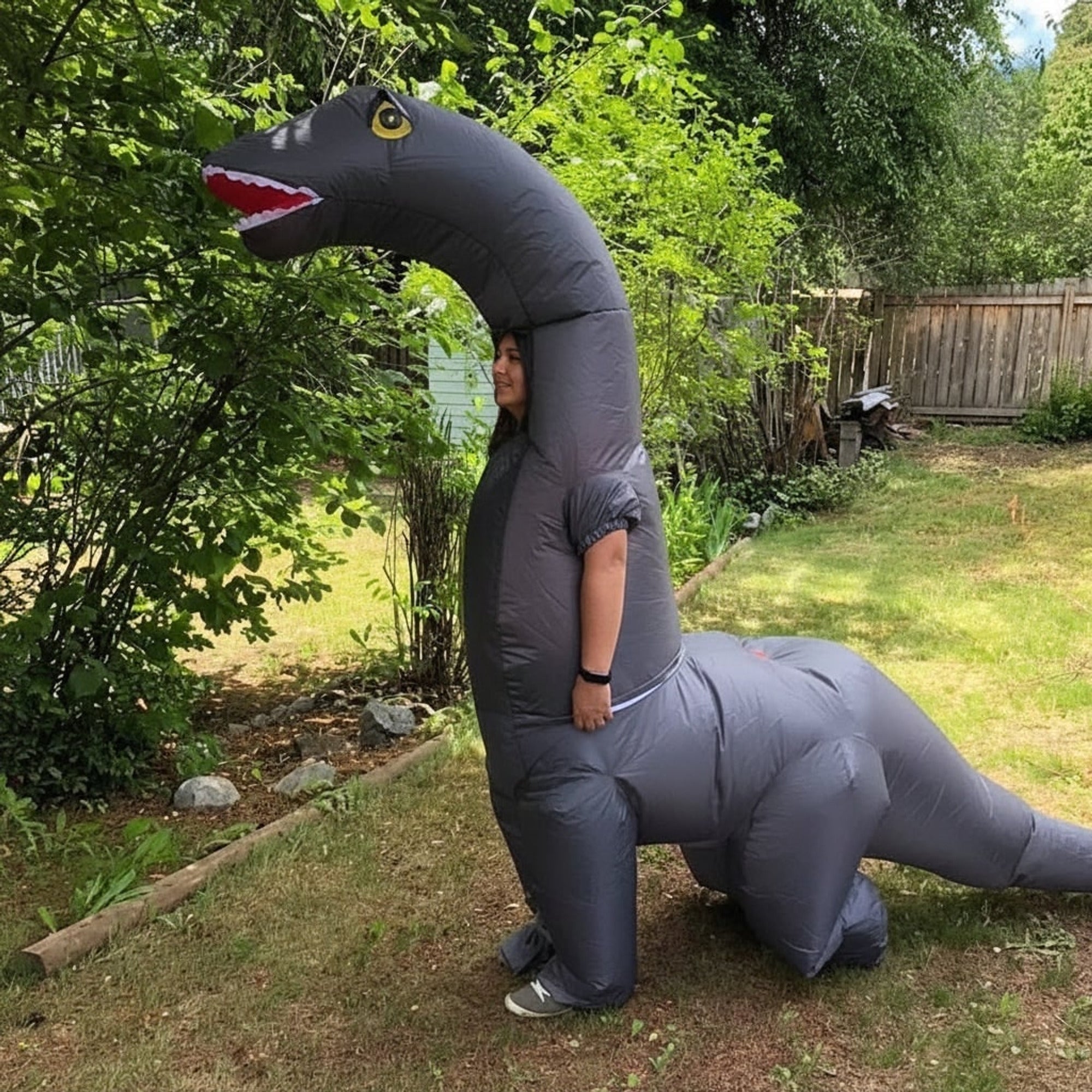 Inflatable Dinosaur Costume Party Costume For Halloween With Long Neck Dino Design Lightweight & Durable Instant Dino Impact Wear - Image 3