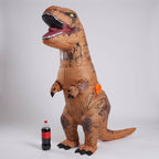 Halloween Inflatable Costume Dinosaur With Built-In Fan Blow Up T-Rex Outfit For Instant Inflation - scale