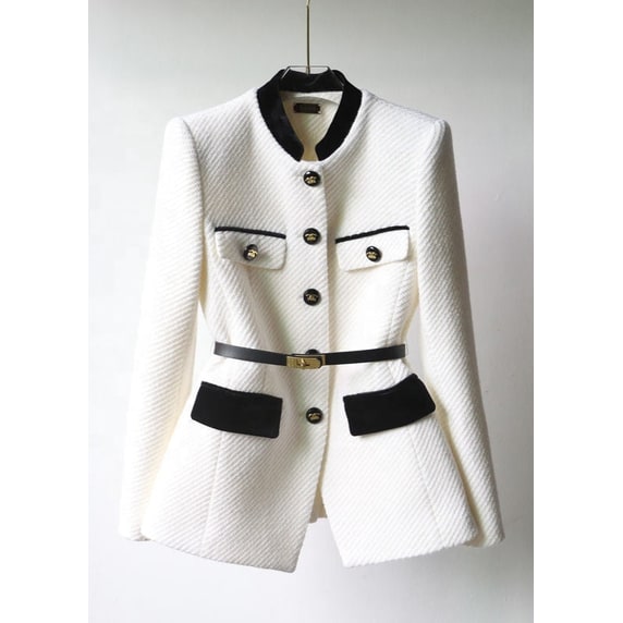 Jacket with Flattering Trench Silhouette and Belted Waist - Image 1