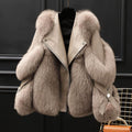 Jacket with Plush Collar and Zip Front - Image 1