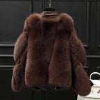 Jacket with Plush Collar and Zip Front - Image 5