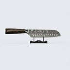 Japanese Damascus 3-Piece Knife Set With Hand-Forged Steel Blades And Wooden Handles - Image 4