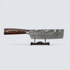 Japanese Damascus 3-Piece Knife Set With Hand-Forged Steel Blades And Wooden Handles - Image 3