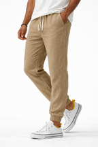 NOVA | Men's Breathable Linen Pants | Lightweight Summer Pants with Elastic Waist