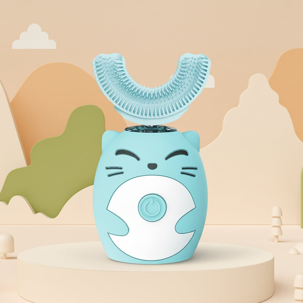 Kids Electric Toothbrush With Soft Silicone U Shape Head And Sonic Cleaning Modes - Image 1