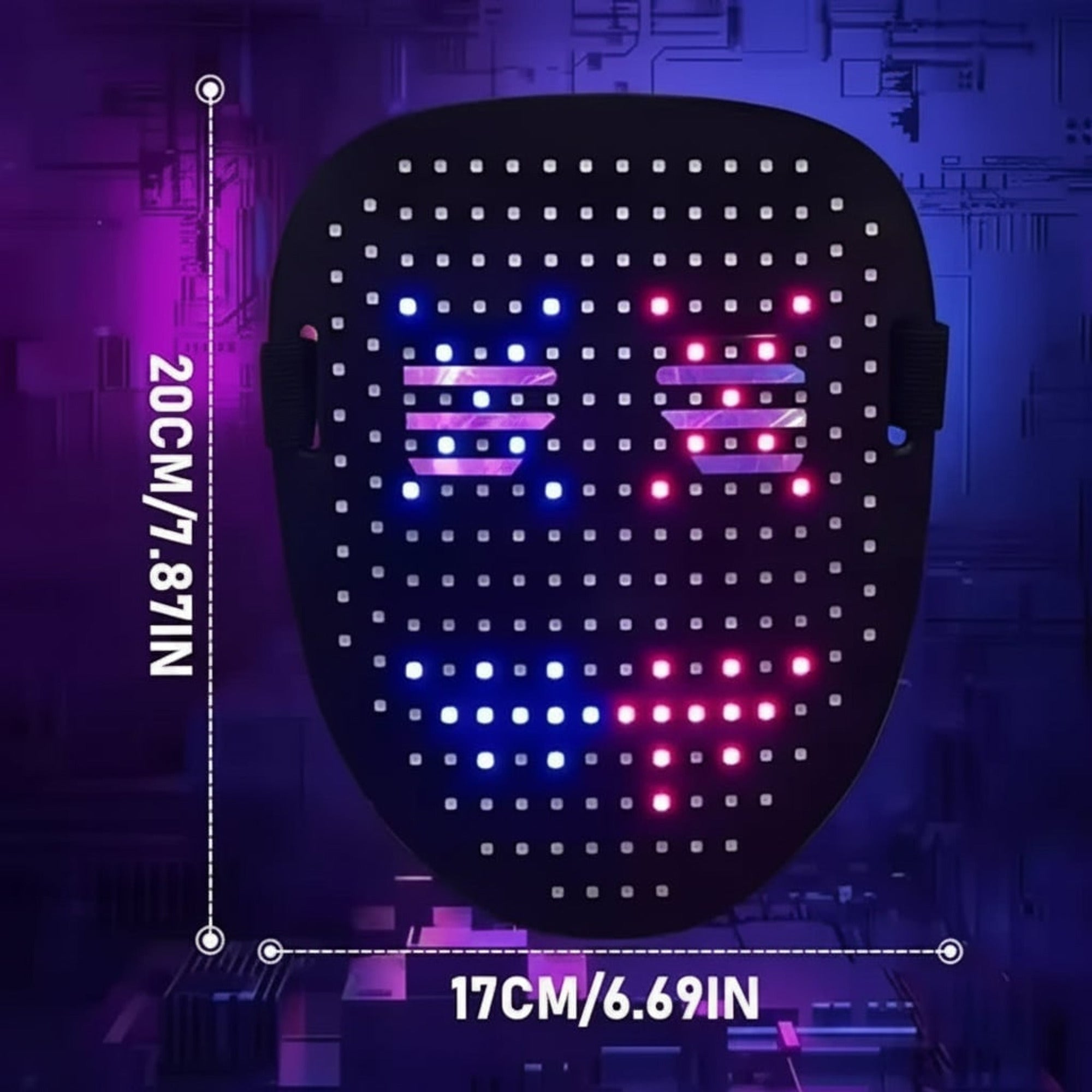 Kids' Halloween Costume Mask With Red Light-Up LED Display And Gesture Control Party Fun - Image 4