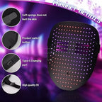 Kids' Halloween Costume Mask With Red Light-Up LED Display And Gesture Control Party Fun - Image 2