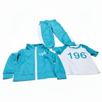 Kids Halloween Costume Three-piece Tracksuit Set With Numbers And Side Stripes - Image 12