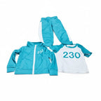 Kids Halloween Costume Three-piece Tracksuit Set With Numbers And Side Stripes - Image 6