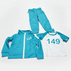 Kids Halloween Costume Three-piece Tracksuit Set With Numbers And Side Stripes - Image 4